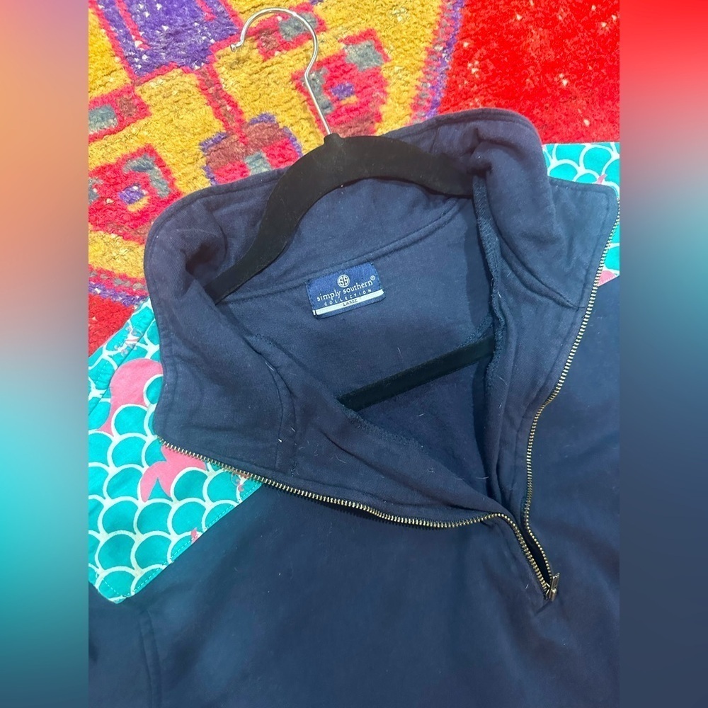 SIMPLY SOUTHERN Navy Pullover Sz L - Picture 3 of 4